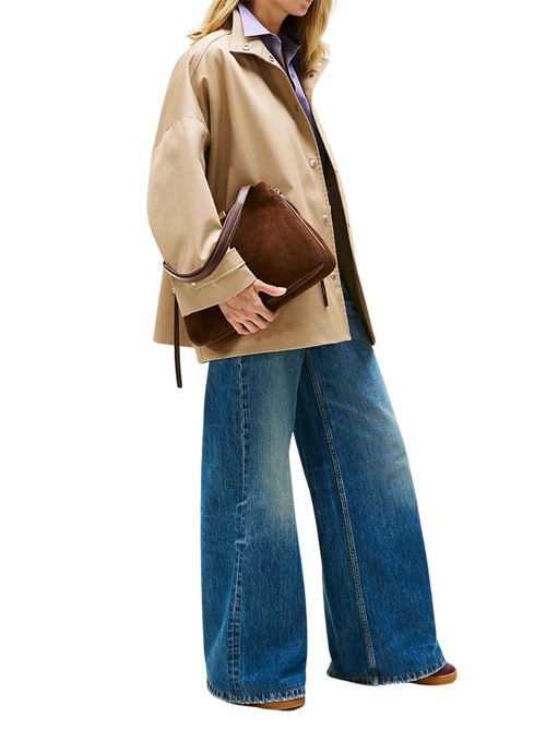 Borsa marrone in pelle scamosciata Tommy Hilfiger | AW0AW18201GV0